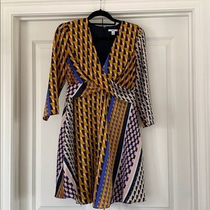 Bar III 3/4 sleeve pattern dress